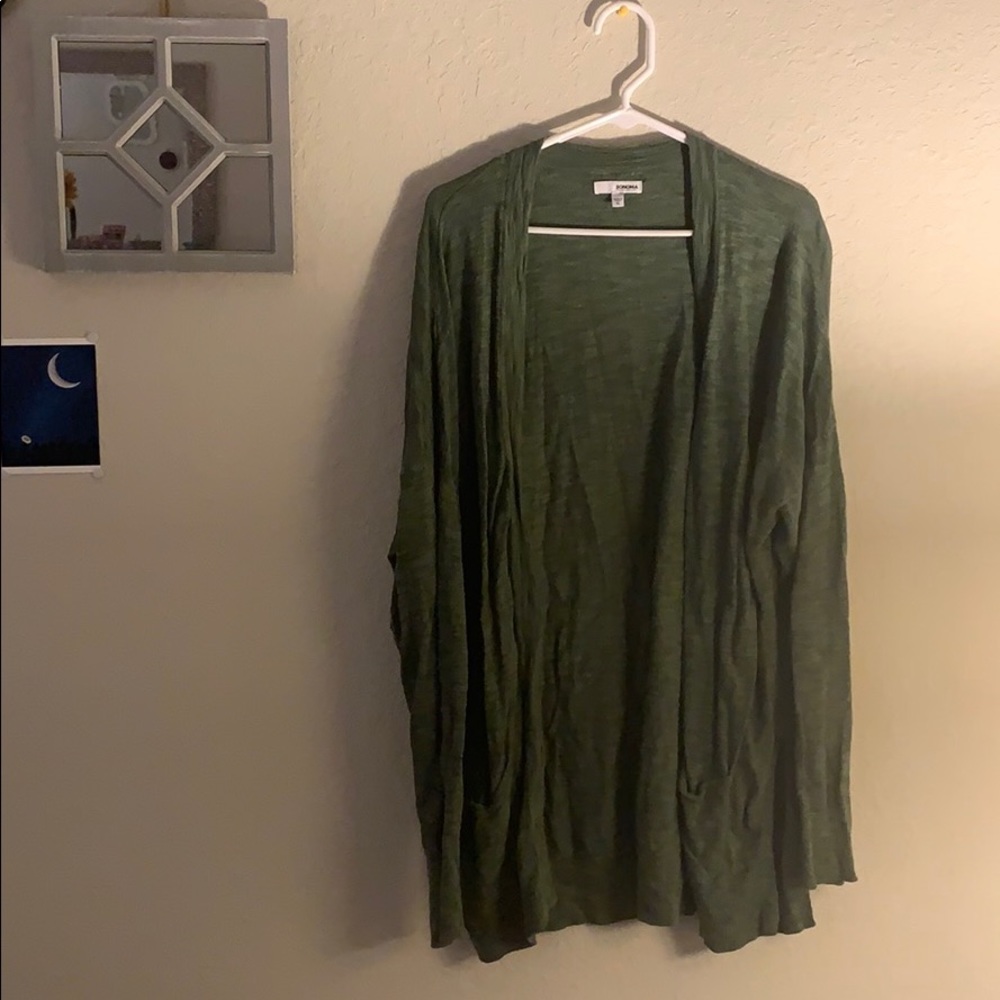 Green slouchy cardigan